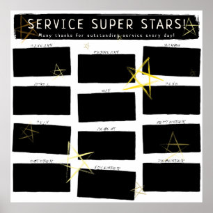 Affiche Plusieurs employés du mois affichage photo