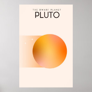 Affiche Pluto, planète naine