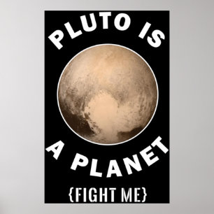 Affiche Pluton Est Une Planète Qui Me Combine - Astronomie