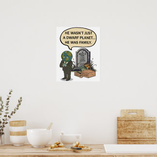 Affiche Pluton N'oubliez Jamais Planète Naine Humour Spati
