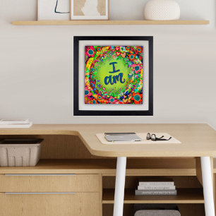 Affiche Plutôt Floral Je Suis Inspiritique Motivationnelle