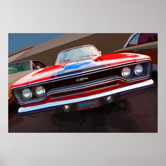 Affiche Plymouth GTX 1970 (Devant)