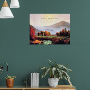 Affiche Plymouth New Hampshire, peinture d'art,