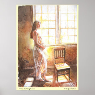 Affiche PMACarlson Portrait d'une jeune femme Imprimer