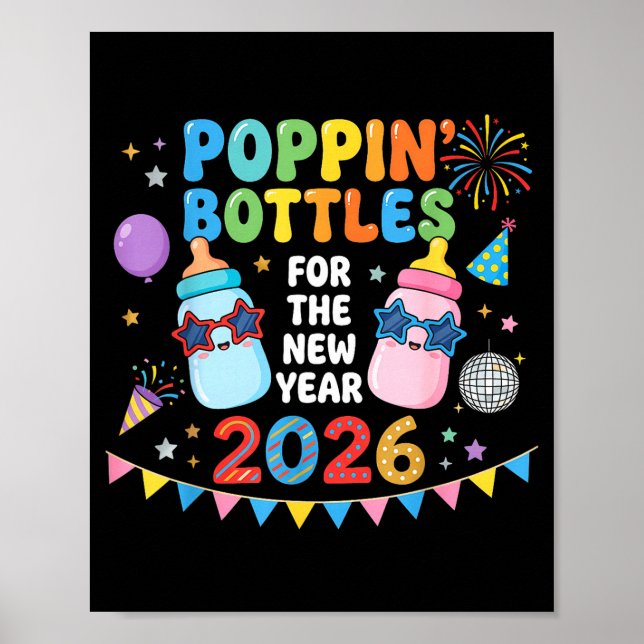 Affiche Pn Bottles For The New Year 2026 Baby Bottle Party (Devant)