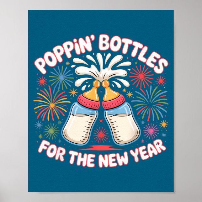 Affiche Pn Bottles For The New Year Funny Baby Milk Toast  (Devant)