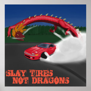 AFFICHE PNEUS D'ESCLAVE PAS DE DRAGONS