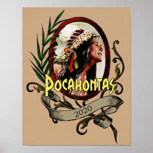 Affiche Pocahontas Elizabeth Warren Élection 2020