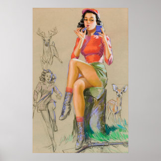 Affiche Poche vintage pour fille