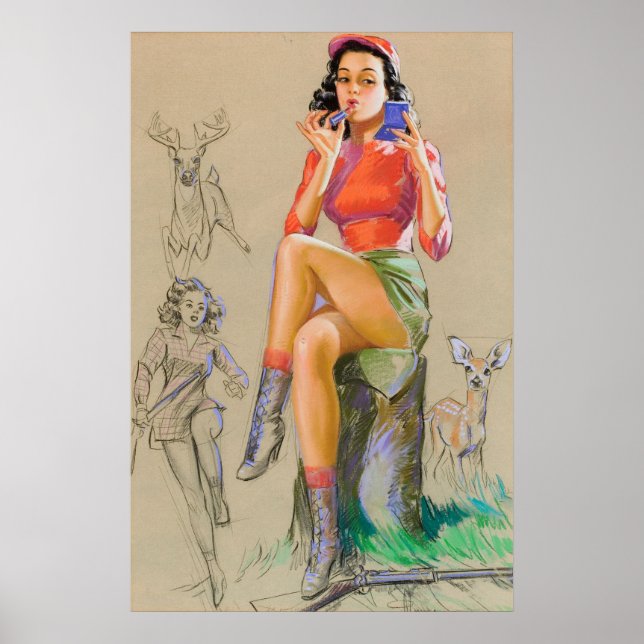 Affiche Poche vintage pour fille (Devant)