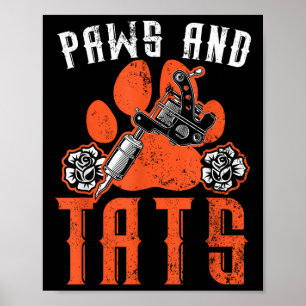 Affiche Poches Et Tats Encaissant Tatoueur Tatouant Chien