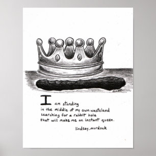 Affiche Pochette murale Trou de lapin Citations inspirante