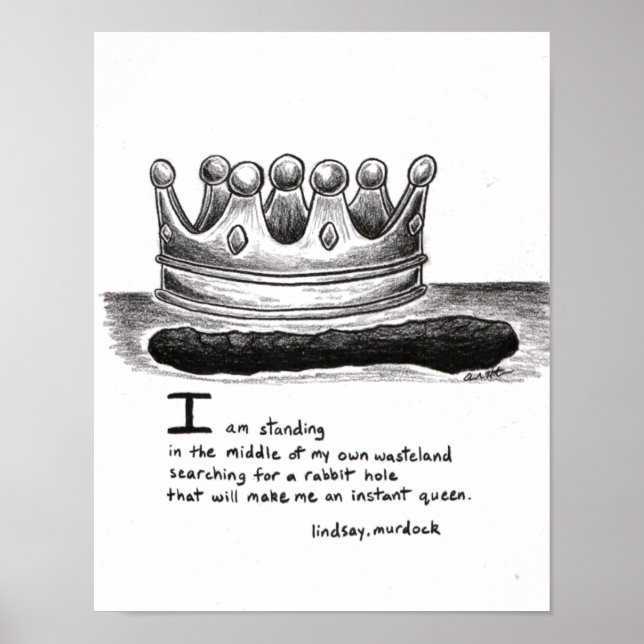 Affiche Pochette murale Trou de lapin Citations inspirante (Devant)