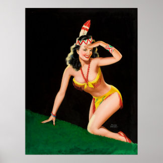 Affiche Pochette sexy Vintage Pin up girl art