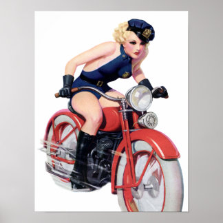 Affiche Pochette sexy Vintage Pin up girl art
