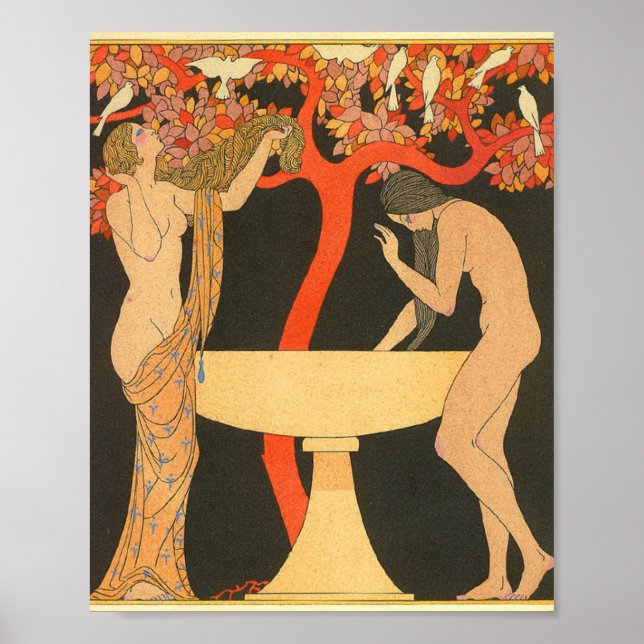 Affiche Pochoir sans titre de 1922 par George Barbier  (Devant)