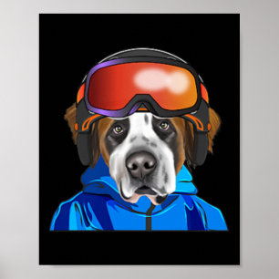 Affiche Pocket de snowboard St. Bernard Skier