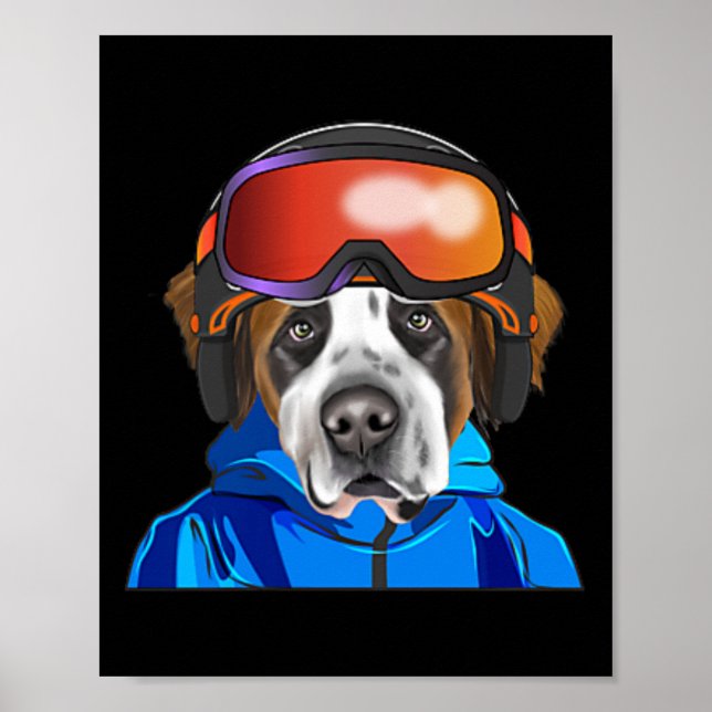 Affiche Pocket de snowboard St. Bernard Skier (Devant)