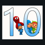 Affiche Pocoyo funny kids birthday 10th boy and girlcostum<br><div class="desc">Pocoyo funny kids birthday 10th boy and girlcostum number Poster Anime Cartoon Comic Fiction Manga</div>