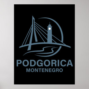 Affiche Podgorica Monténégro Europe