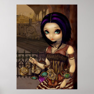 Affiche Poe - gothique steampunk victorian - Art Print