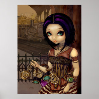 Affiche Poe - gothique steampunk victorian - Art Print