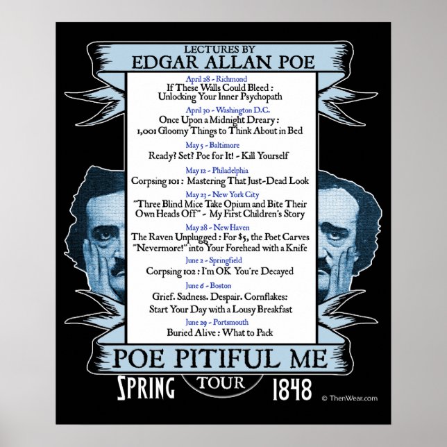 Affiche Poe Pitiant Me" Edgar Allan (Devant)