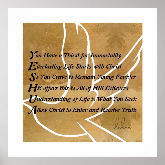 Affiche Poème chrétien Yeshua (Devant)