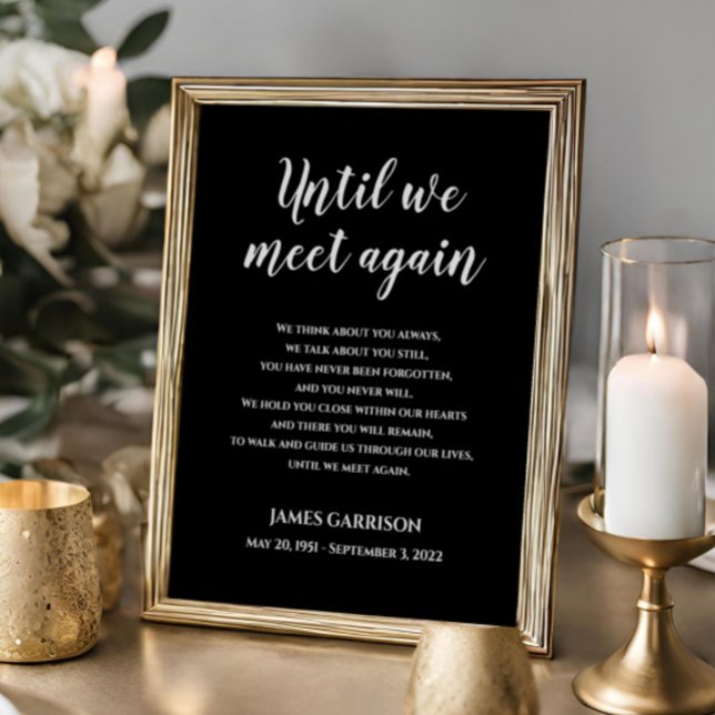 Affiche Poème de célébration de la vie jusqu'à ce que nous (Créateur téléchargé)