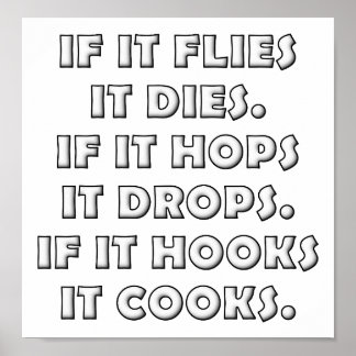 Affiche Poème de chasse drôle Poème de chasse