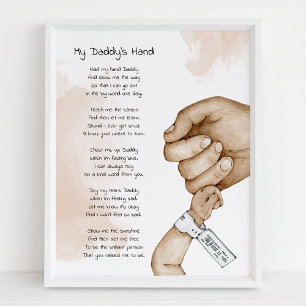 Affiche Poème de Garde-Maman Cadeau Papa