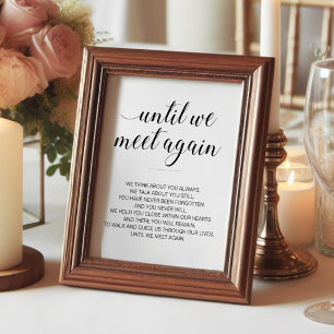 Affiche Poème de mariage moderne noir et blanc Mémorial