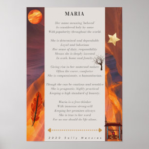 Affiche Poème de nom "Maria"