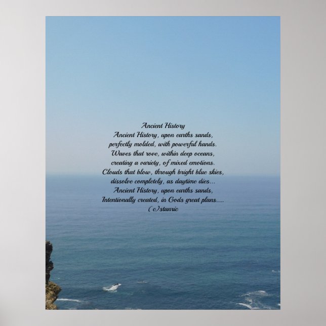 Affiche POÈME D'Histoire Antique SUR PHOTOGRAPHIE (Devant)