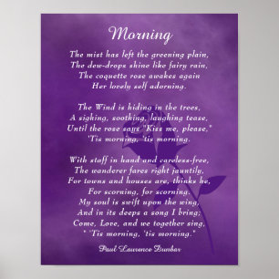 Affiche Poème du matin de Paul Laurence Dunbar