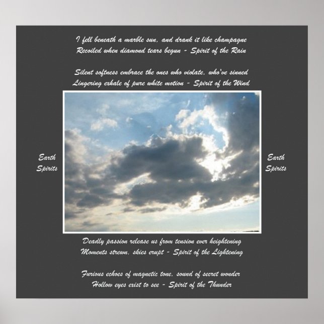 Affiche Poème * Earth Spirits* (Devant)