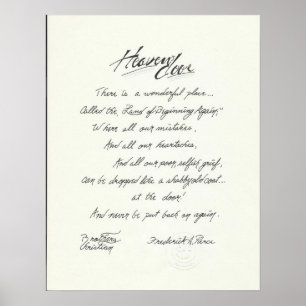 Affiche Poème et art originaux par de foi des missions de