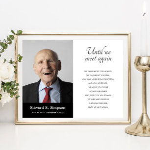 Affiche Poème funéraire Black Until We Meet Again avec pho