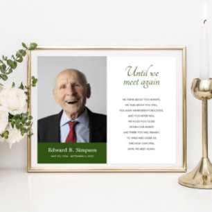 Affiche Poème funéraire Vert Jusqu'à Ce Que Nous Nous Revo