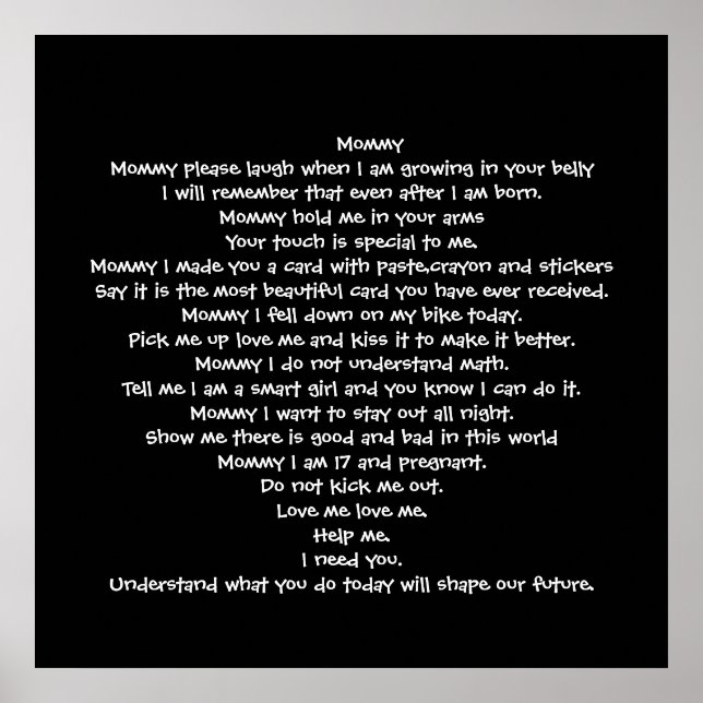 Affiche Poème maman (Devant)