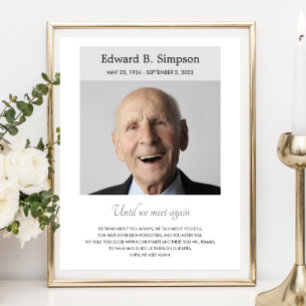 Affiche Poème mémorial gris jusqu'à ce que nous nous retro