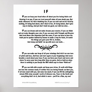 Affiche Poème motivationnel IF par Rudyard Kipling