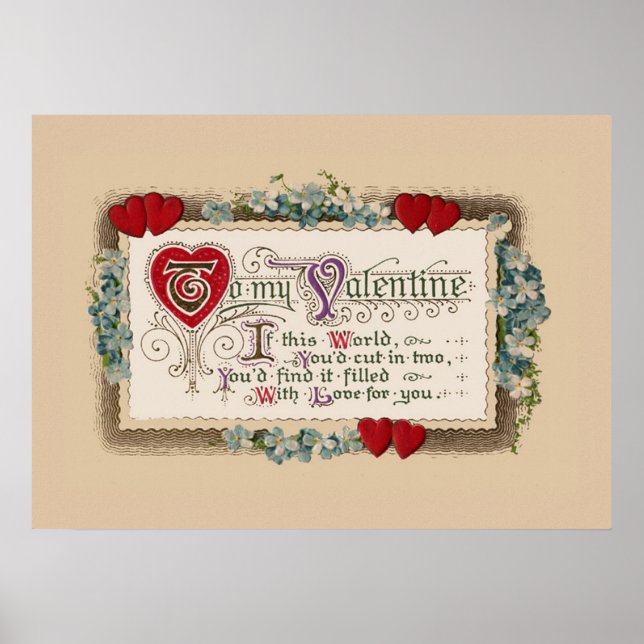 Affiche Poème Valentine (Devant)