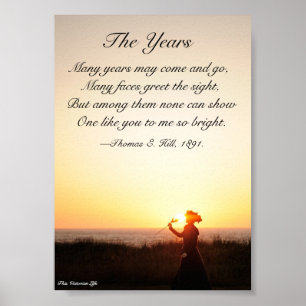 Affiche Poème victorien "Les années"