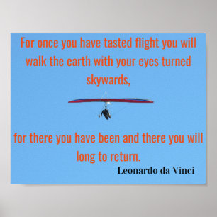 Affiche Poème volant Da Vinci 🚁 ✨ Budget spécial