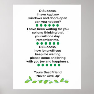 Affiche Poésie de Réussite Inspirante Motivante