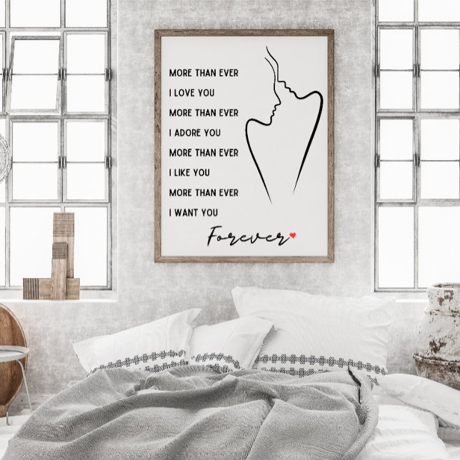 Affiche Poésie romantique Poème Illustration Dessin Art (Créateur téléchargé)