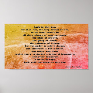 Affiche Poésie Sanskrit de Kalidasa