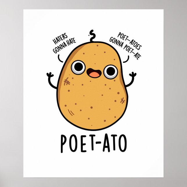 Affiche Poète-ato Funny Veggie Potato Pun (Devant)