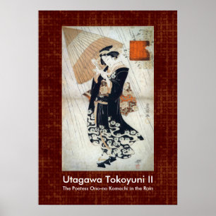 Affiche Poetess in the Rain Japanese Art